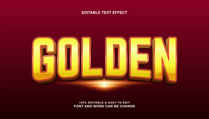 Obraz premium Editable modern and elegant 3d gold style text effect