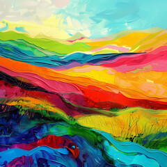 abstract rainbow background Generated AI