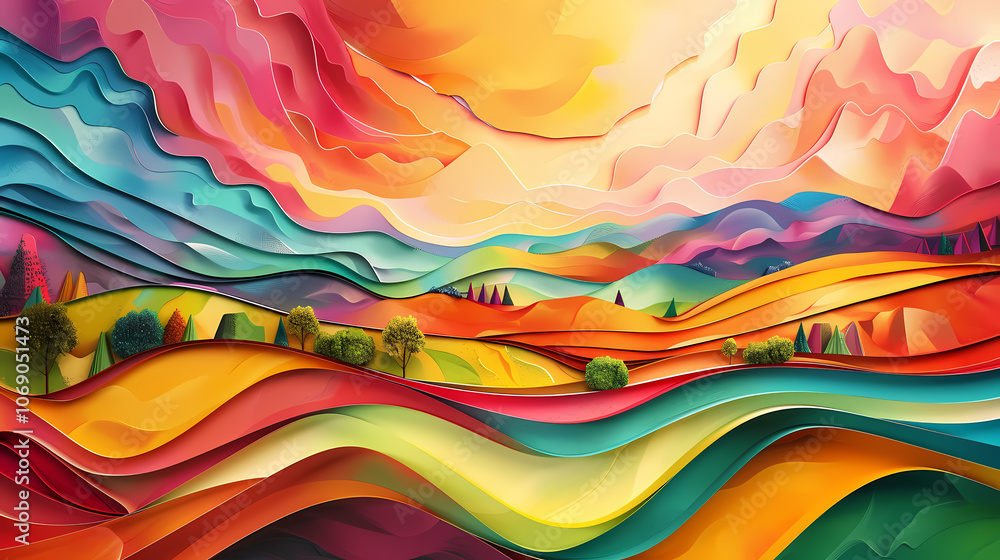 Poster abstract colorful background generated ai