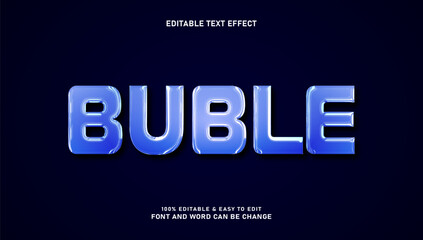 Bubble text effect with editable 3D style