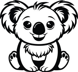 koala silhouette, Animal koala silhouette black vector illustration