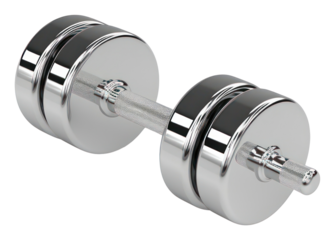 PNG Dumbbell icon Chrome material dumbbell silver gym.