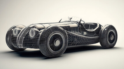Wireframe car