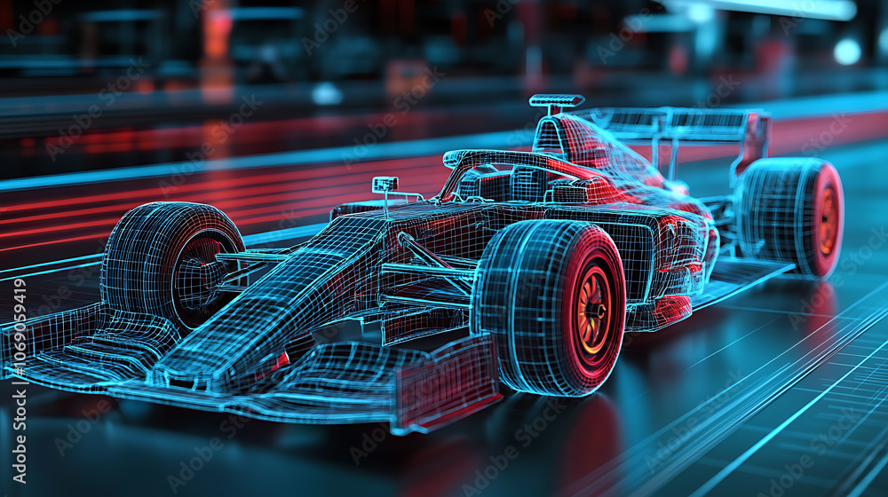 Aufkleber wireframe formula one
