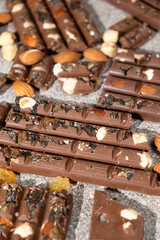 Lots of Organic Healthy Chocolate with Nuts