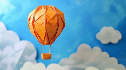 hot air balloon made with cardboard or paper