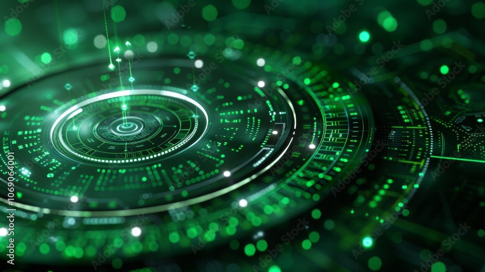 Aufkleber a vibrant futuristic background featuring intricate digital elements showcasing a network of glowing