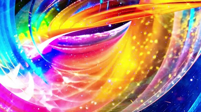 3D Rendering Colorful stylish animation