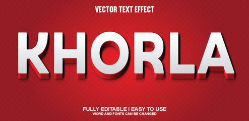 Fully Editable 3D Vector Text Effect