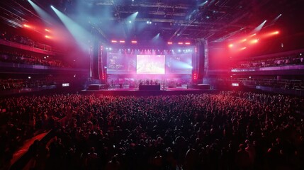 Crowd of people at a band concert