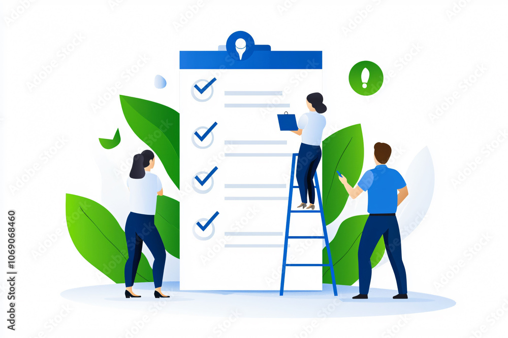 Poster efficient checklist for decision making with team collaboration
