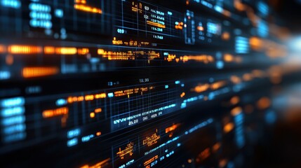 Obraz premium Abstract Data Visualization and Technology Background