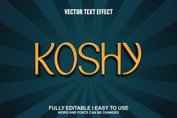 Fully Editable 3D Vector Text Effect