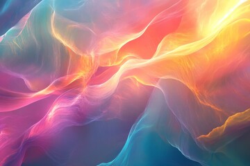 Abstract Swirling Light Background with Vivid Colors and Smooth Lines