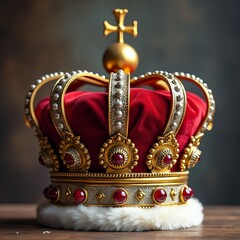 golden crown isolated