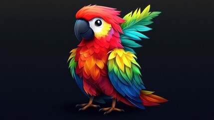 Obraz premium Colorful Parrot Illustration