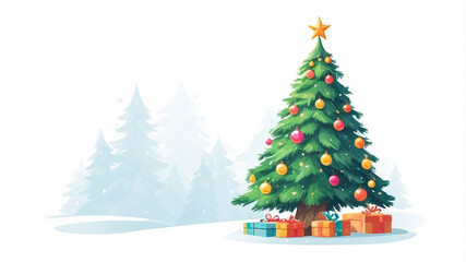 Obraz premium A Festive Christmas Tree