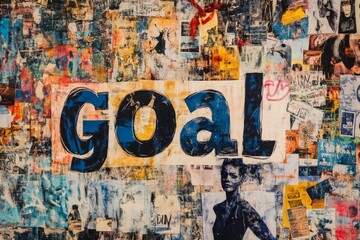 Fototapeta premium Motivational Art Display Featuring the Word 