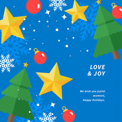 Obraz premium Charming Christmas Card With Festive Decor. Capturing the essence of holiday joy and celebration