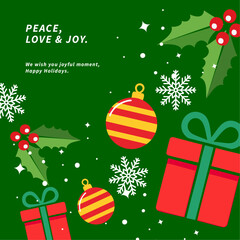 Festive Christmas Design with Christmas Seasons Themed