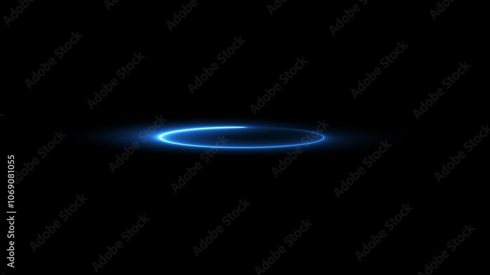 Poster looped 3d animation, abstract geometric neon background neon abstract circle frame line animation ne