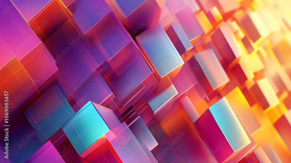 Poster colorful geometric abstract background featuring realistic textures and shapes image