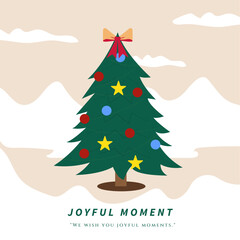 Elegant Holiday Greeting With Christmas Element