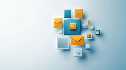 Colorful Icons for Messaging and File Attachments