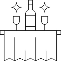 Room service single vector icon