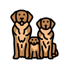family dog color icon vector. family dog sign. isolated symbol illustration