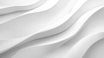 Abstract white flowing wave patterns background