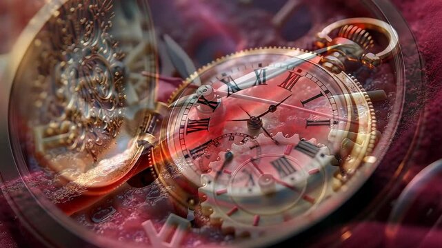 Living Clock: A Surreal Metamorphosis of a Mechanical Timepiece into a Living Organism - Body Horror Biomechanical Film