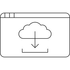 Download webpage single vector icon