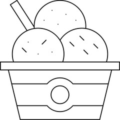 Ice cream single vector icon