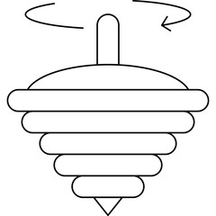 Spinning top single vector icon