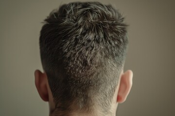 Obraz premium Closeup of back of young mans head