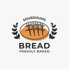 bread logo icon illustration design