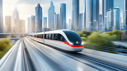 Innovative magnetic public transport systems transform urban skylines with sustainable technology