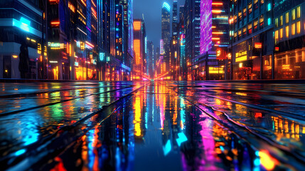 Fototapeta premium street at night