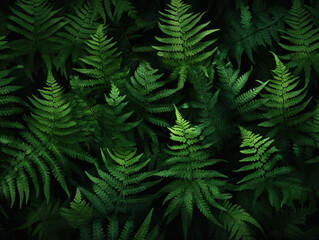 Lush Green Ferns in Nature