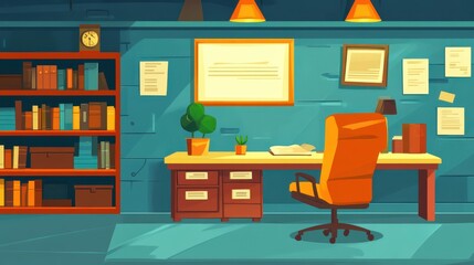 Cozy Desk with Calendar and Books in Modern Setting