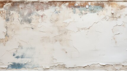 Wall with peeling paint. Texture of old concrete wall for background. A dilapidated building wall in need of major repairs. Facade of a house with damaged plaster. Photophone for retro photography.