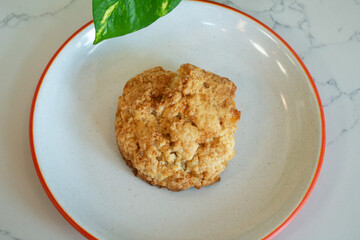 Scone on a plate