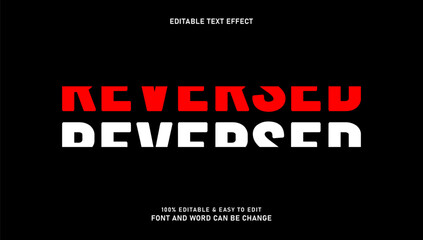 Editable vector reverse text effect