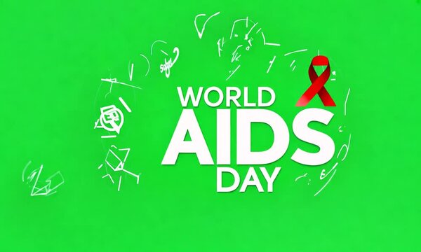 Observing World AIDS Day, green screen