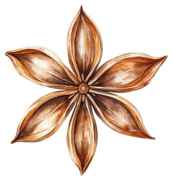 recommend clip art: PNG Star anise watercolor illustration.