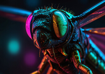 Neon Dragonfly