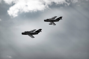 Mig-15 one of the first successful jet fighters with a swept win