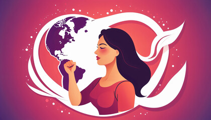 is celebrated  on the 8th of March annually around the world. It is a focal point in the movement for women's rights. Vector illustration design._00001_