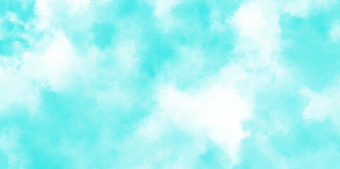 Abstract light blue watercolor cloudiness, mist, or smog background. light blue sky with white background and blurred pattern. Vivid textured aquarelle painted art design background.